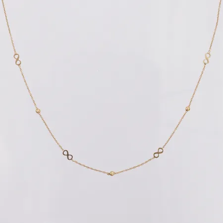 Collier längd ca 43cm bredd ca 1mm 18K Vikt: 2 g