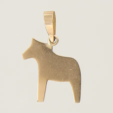 Hänge dalahäst 20x9mm bucklig 18K Vikt: 0,4 g
