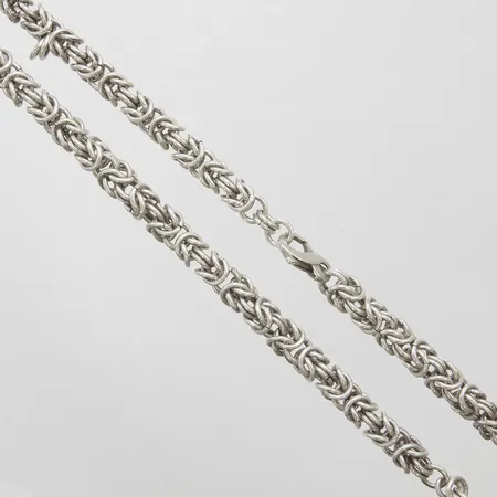 Kedja drottninglänk längd ca 55cm, bredd 6,5mm, 925/1000 silver Vikt: 86,2 g