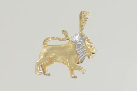 Hänge Lejon längd 2,5 cm bredd 2 cm, 14K Vikt: 3,6 g