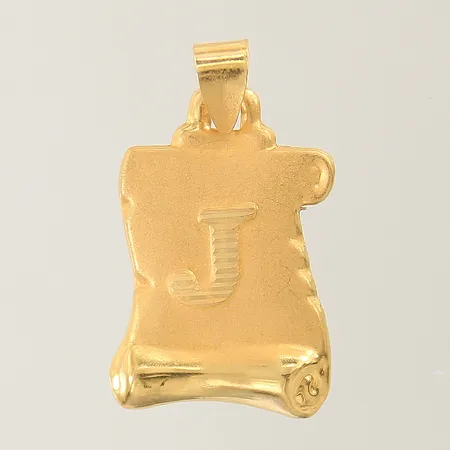 Hänge bokstav "J" 30x14,3mm 21K Vikt: 1,5 g