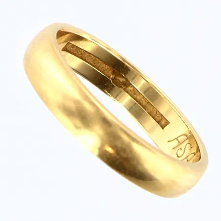 Ring mönstrad stl:20, bredd 5mm, gravyr, 18K Vikt: 5,9 g