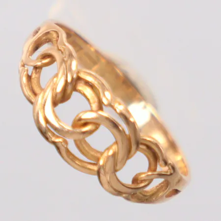 Ring Bismarck stl. 17¼, bredd 7,2mm, 18K Vikt: 2,1 g