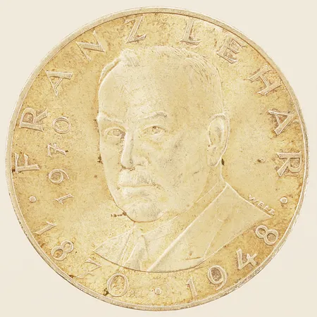 Mynt 25 schilling Ø30,0mm årtal 1970 Österrike Franz Lehar 1870.1948 silver 800/1000 Vikt: 13 g