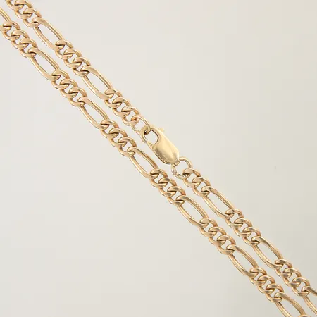 Kedja Figaro längd 49cm bredd 5,1mm 14K Vikt: 27,9 g