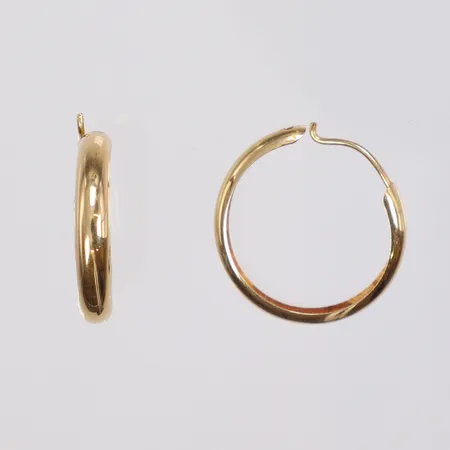 Ett par örhängen creoler, Ø14mm, bredd 3mm, 18K Vikt: 0,8 g