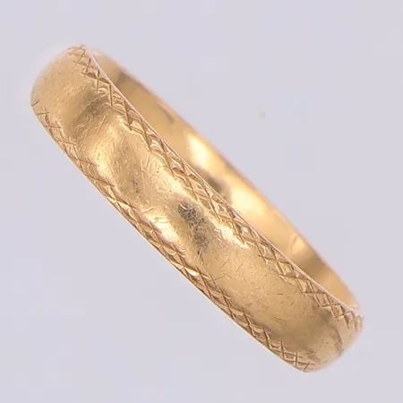 Ring slät stl:17¼, gravyr, 14K Vikt: 3,7 g