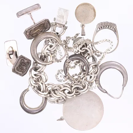 Diverse defekt silver 830-925/1000 Vikt: 51,9 g