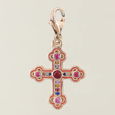 Berlock kors med färgade stenar Thomas Sabo, 30x16,8mm,förgyllt silver 925/1000 Vikt: 1,8 g