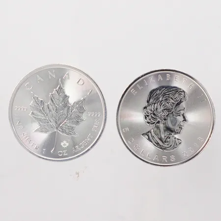 25st Mynt, Elizabeth II, 5 dollars 2013, Canada, plast fodral, fine silver 999/1000 fint skick! Vikt: 779,3 g