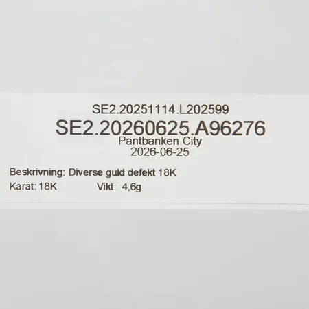 Diverse guld defekt 18K Vikt: 4,6 g