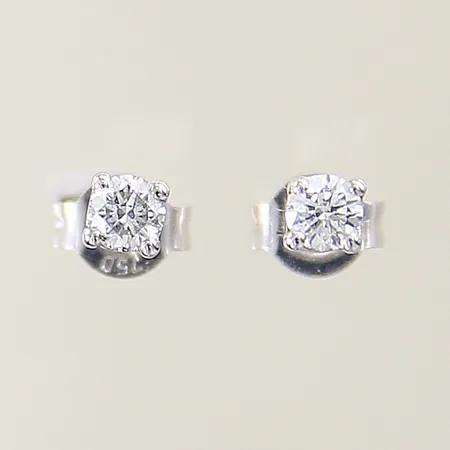 Örhängen med diamanter 2xca 0,16ct 15x3,4mm vitguld 18K Vikt: 1 g