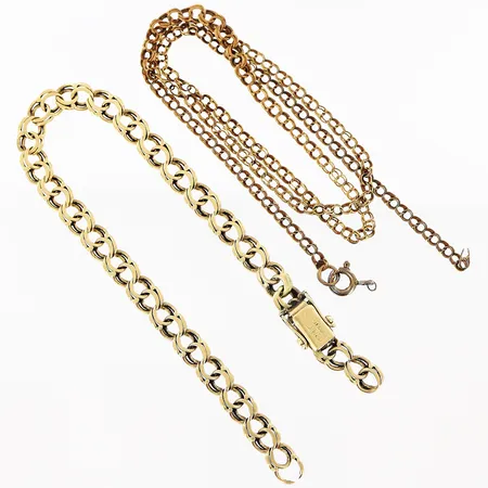 Collier och armband Bismarck, defekta, 18K  Vikt: 15,8 g