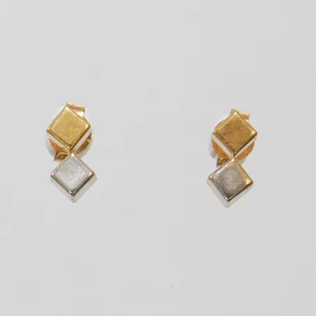 Örhängen 8,6x4,2mm tvåfärgade 18K Vikt: 0,8 g