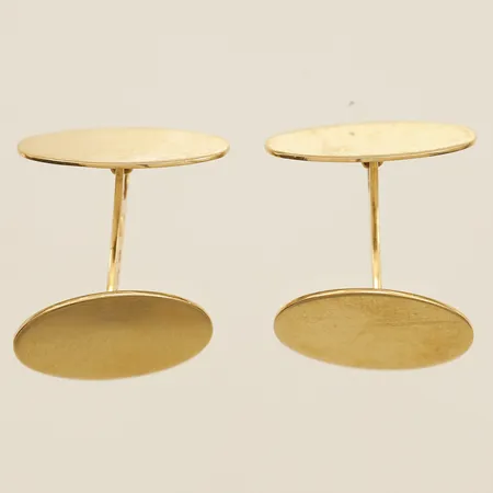 Ett par manschettknappar 16x12mm 18K Vikt: 5,9 g