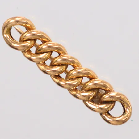 Brosch svenskstämplad längd 3,5cm 18k Vikt: 3 g