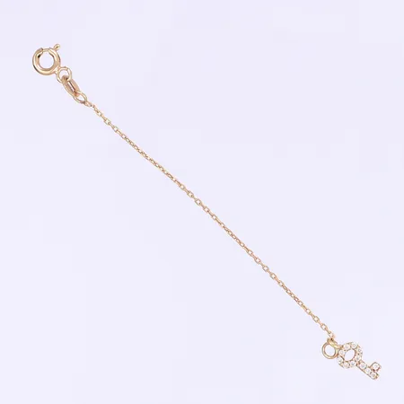 Förlängare längd 7cm bredd 1mm 18K Vikt: 0,8 g