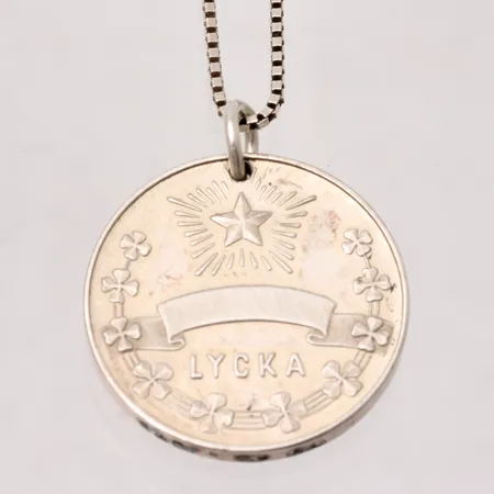 Hänge med kedja, 21,2x24,8mm, kedja 45cm, Venezia, bredd 0,9mm, silver 925/1000, 7,87g.