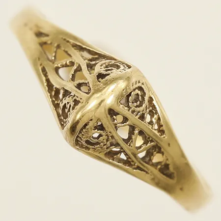 Ring stl:18½ bredd 7,9mm defekt 14K Vikt: 1,2 g