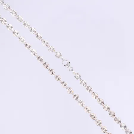 Halscollier längd 44cm bredd 5mm silver 925/1000 Vikt: 6 g