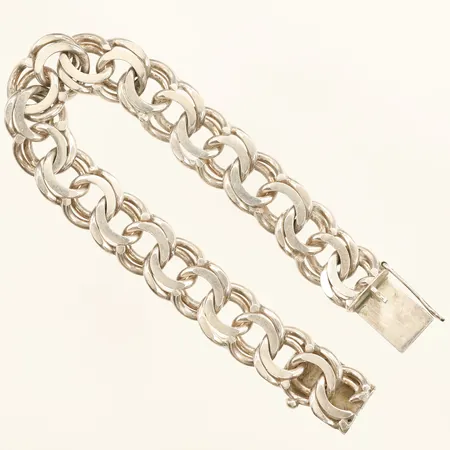 Armband Bismarck 19cm bredd 13,3mm tillverkad av Silvos Ab år 1969 silver Vikt: 43,3 g