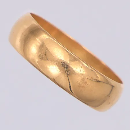 Ring slät stl:19¾, gravyr, 18K Vikt: 5,5 g