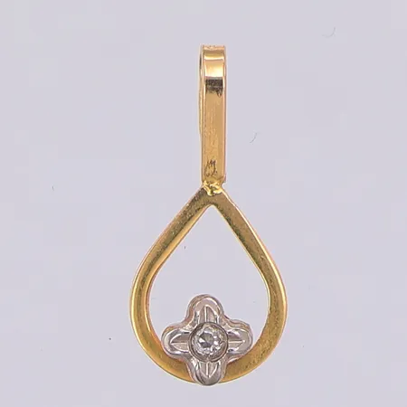 Hänge diamant ca 0,01ct 15mm, 18K Vikt: 0,4 g