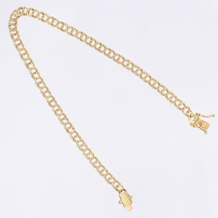Armband Bismarck GFAB längd 19cm bredd 4mm kistlås18K Vikt: 4,9 g