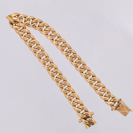 Armband Pansar ihåligt 19,2cm bredd 8mm, 18K Vikt: 15 g