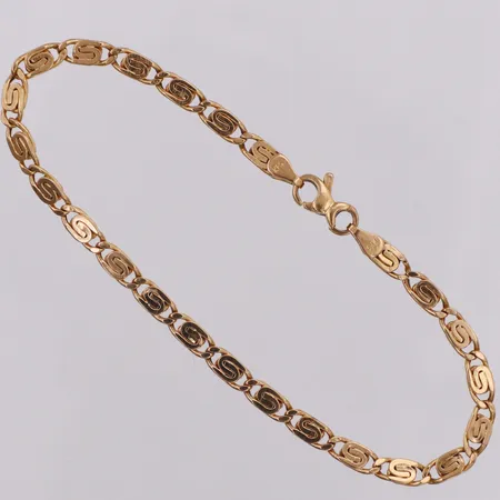 Armband S-länk, Svedbom 18cm, bredd 3,5mm, 18K Vikt: 3,7 g