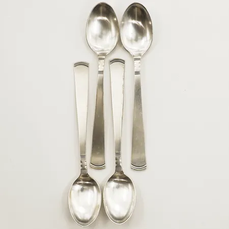 Fyra kaffeskedar modell Rosenholm längd ca 12cm GAB år 1978 silver 830/1000 Vikt: 56,6 g