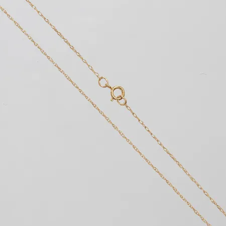 Kedja längd: 45,8cm, bredd: 0,5mm, 14K Vikt: 0,4 g