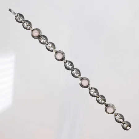 Armband med stenar, längd 19cm, bredd 12mm, silver Vikt: 14 g