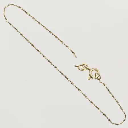 Armband längd ca 18 bredd 1,0mm defekt 14K Vikt: 0,7 g