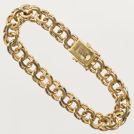 Armband Bismarck 19cm bredd 9,5mm tillverkad av Antar Guld Ab, J 18K Vikt: 31,9 g