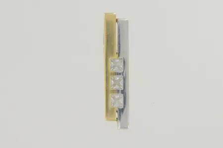 Hänge med stenar, längd 2,4 cm bredd 5 mm, 18K Vikt: 2,5 g