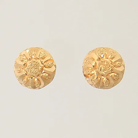 Örhängen med dekor Ø6,4mm skruvlås 21K Vikt: 2,2 g
