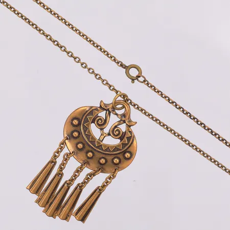 Collier Kalevala mångudinnan 62,5cm hänget 32mm, brons