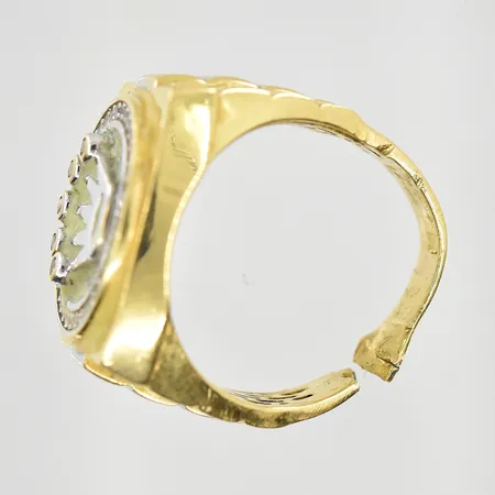 Diverse defekt guld med sten, gulguld/vitguld, ostämplad, 18K. Vikt: 14,3 g