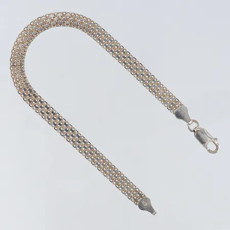 Armband GHA X-länk längd 20cm bredd 6mm silver 925/1000 Vikt: 6,5 g