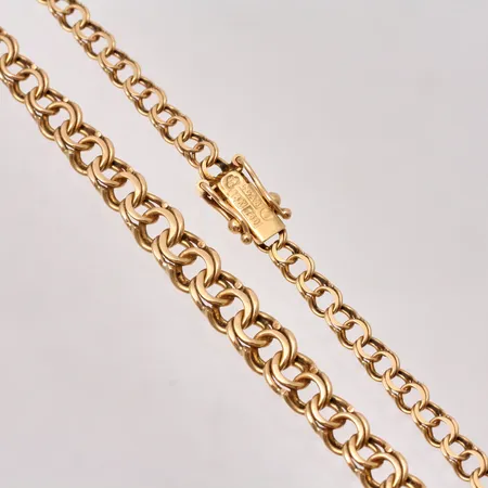 Collier 42,cm Bismarck, bredd 3,5-5,6mm, Gab, 18K, 10,13g.