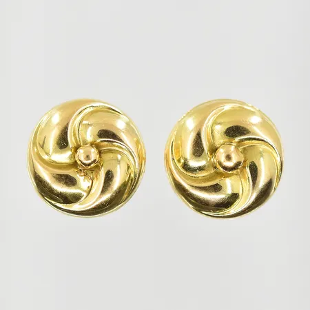 Örhängen Ø9mm, 18K. Vikt: 1,6 g