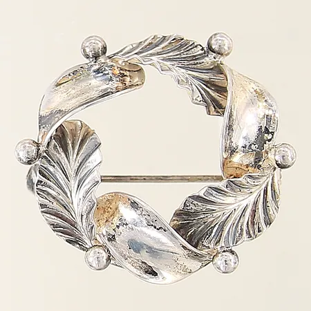 Brosch Ø29mm silver 835/1000 Vikt: 4,6 g