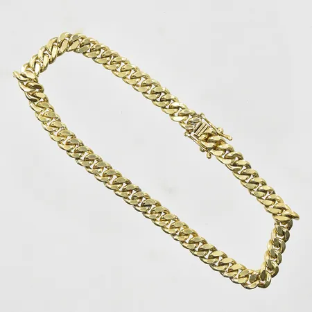 Armband Pansar längd 19½cm, bredd 5mm, förgylld, halvstela länkar, silver 830/1000. Vikt: 15,5 g
