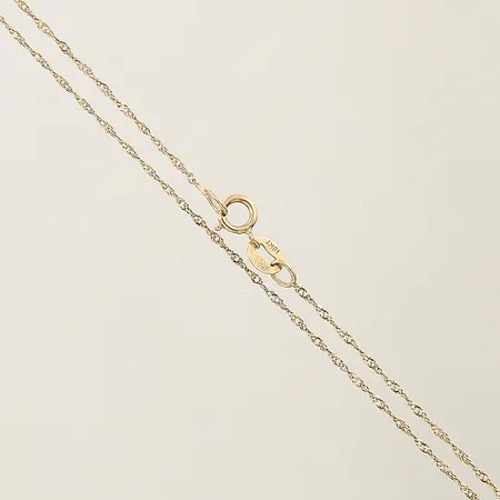 Kedja Singapore längd 47,5cm bredd 0,8mm 18K Vikt: 0,9 g