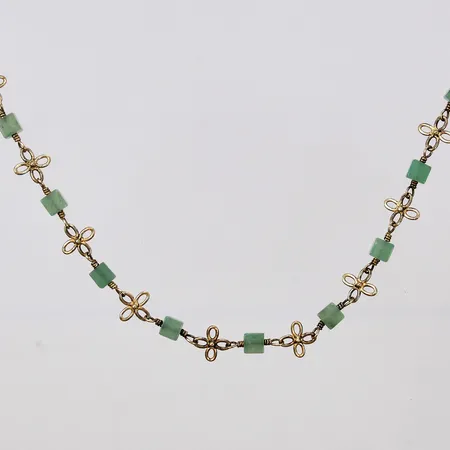 Collier med färgade stenar längd: ca 44cm bredd: ca 4-6mm förgylld silver 925/1000 Vikt: 9,4 g