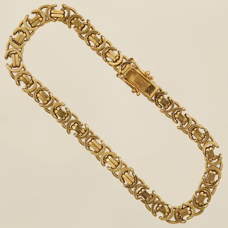 Armband manglad Kejsar 19,5cm bredd 5,9mm 18K Vikt: 22,2 g