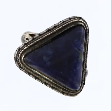 Ring med lapis lazuli stl:17, bredd 4-22mm, 925/1000 silver Vikt: 11,2 g