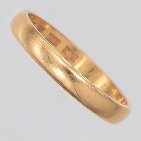 Ring slät stl:16, gravyr, 18K Vikt: 1,9 g