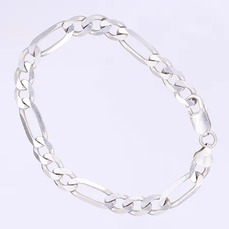 Armband Figaro längd 20cm bredd 8mm silver 925/1000 Vikt: 14,6 g
